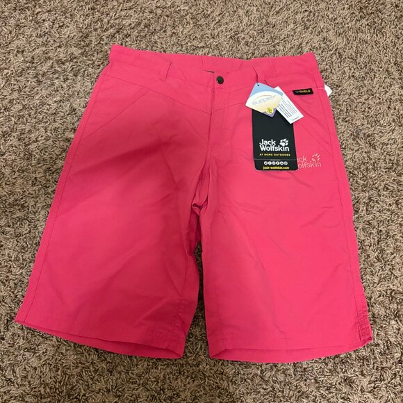 Jack Wolfskin Sun Shorts EU Size 164 US Size 14 Tropic Pink NWT NEW Polyamide - Picture 1 of 3
